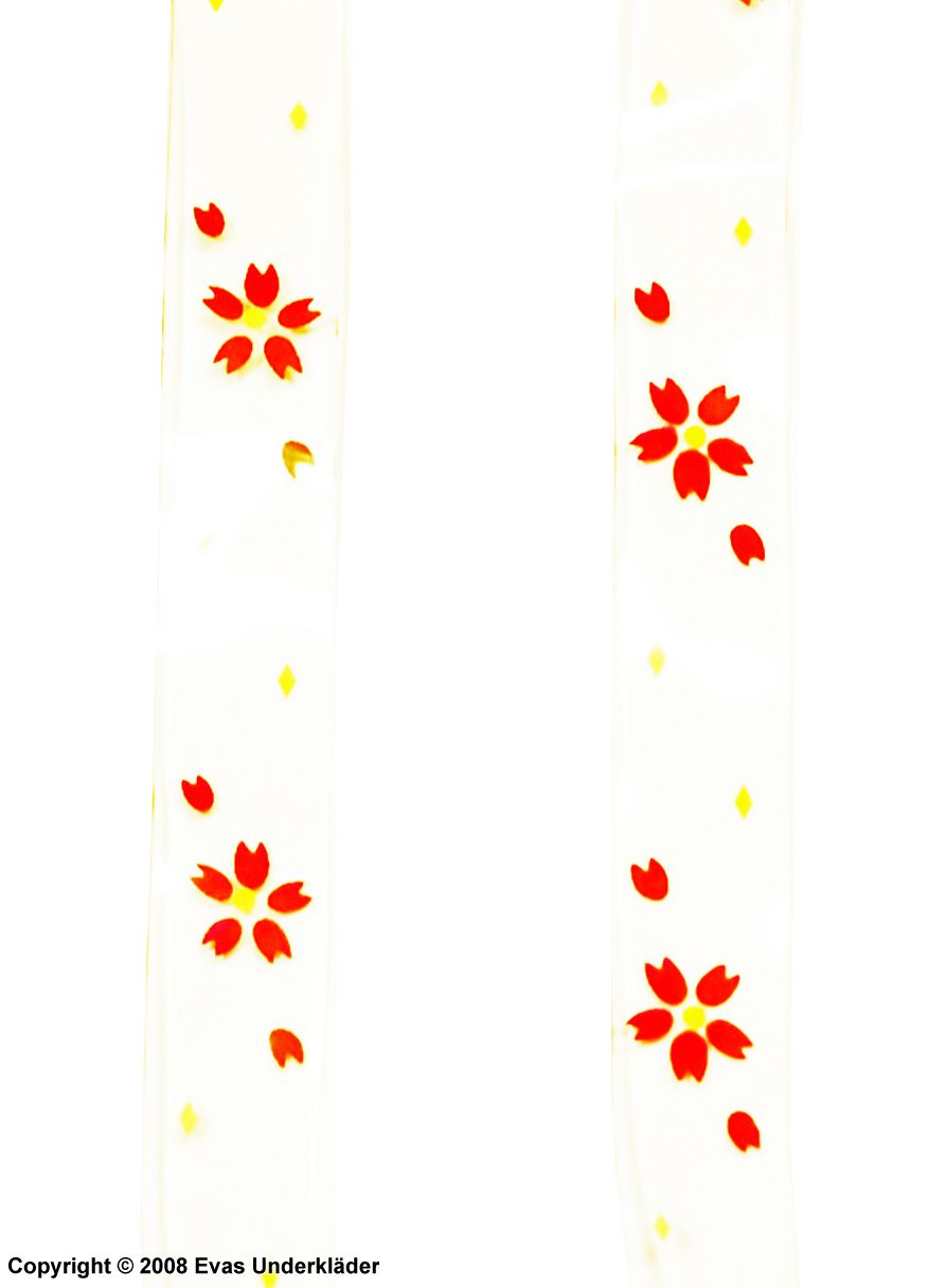 Bra straps with flowers